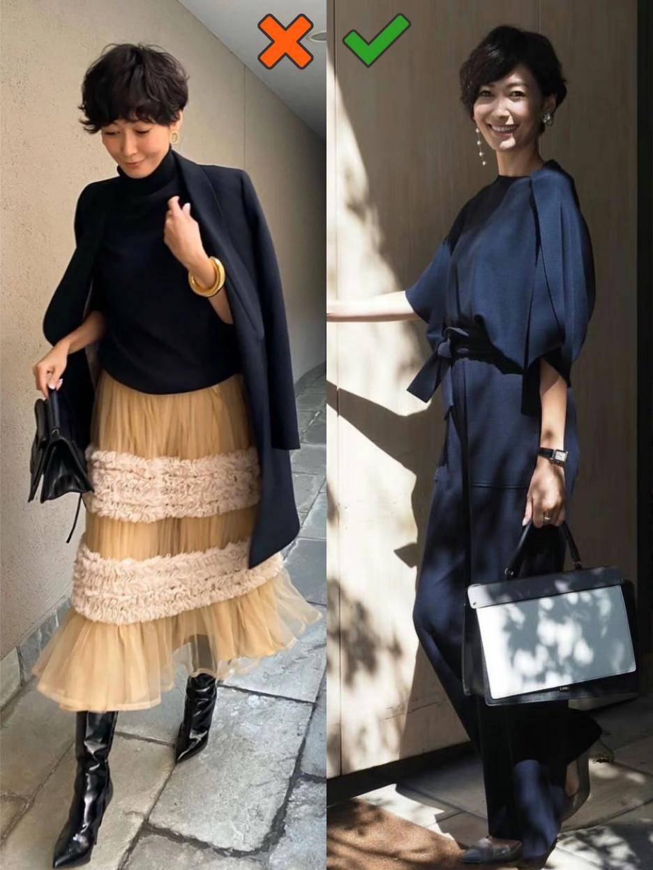 40岁日本主妇精致穿搭图片