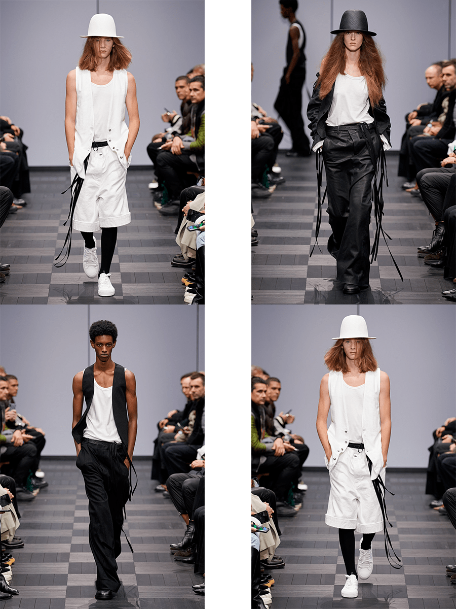 色调 Ann Demeulemeester 2022春夏系列，黑白色调的严格，简洁的造型感细节