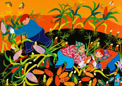 五谷春耕系列藏羌织绣大师杨华珍作品数字出版物于斑马