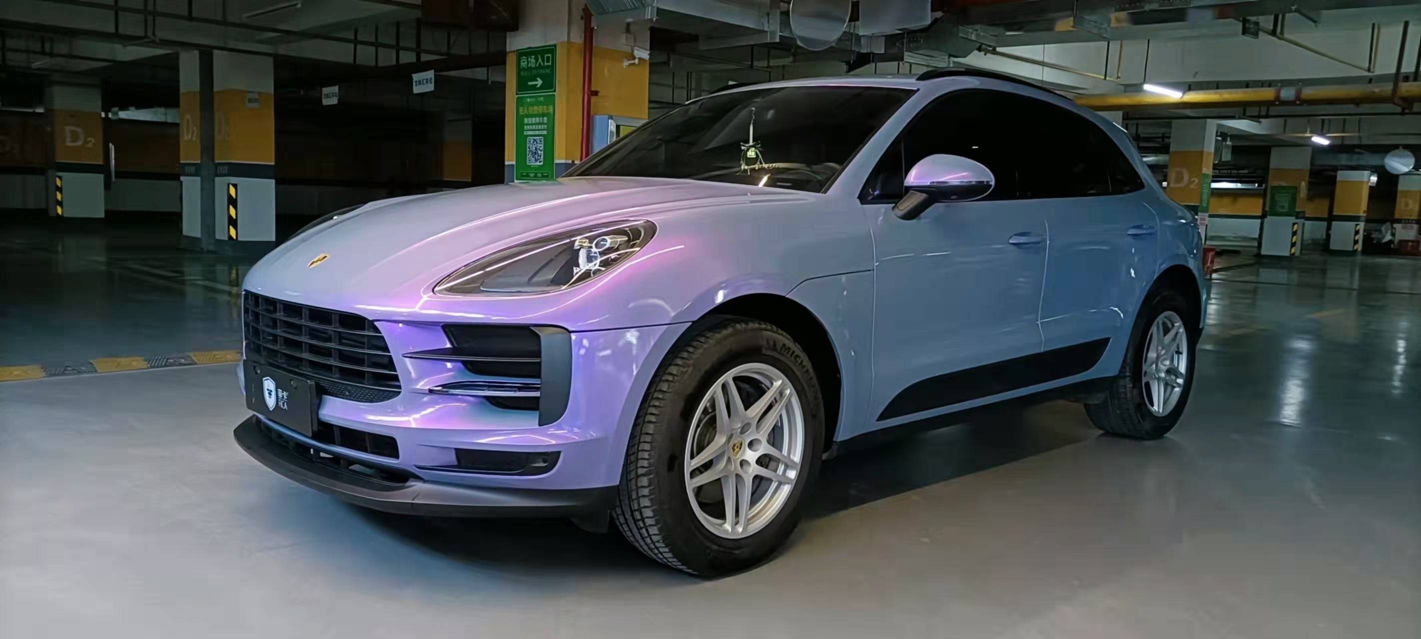 小仙女最爱实锤了保时捷梦幻灰魅紫改色膜菲卡