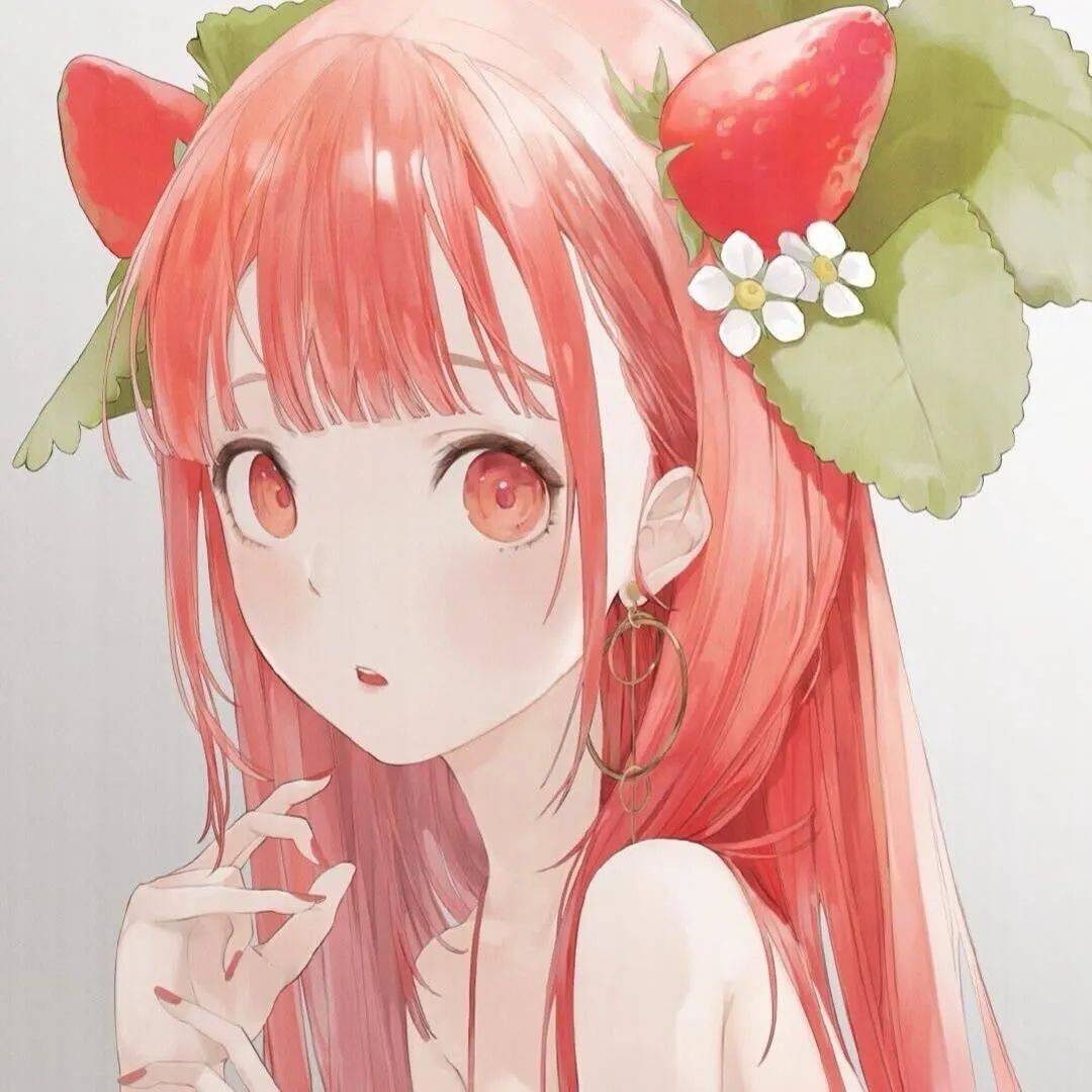 颜值超高的粉色系动漫女生头像