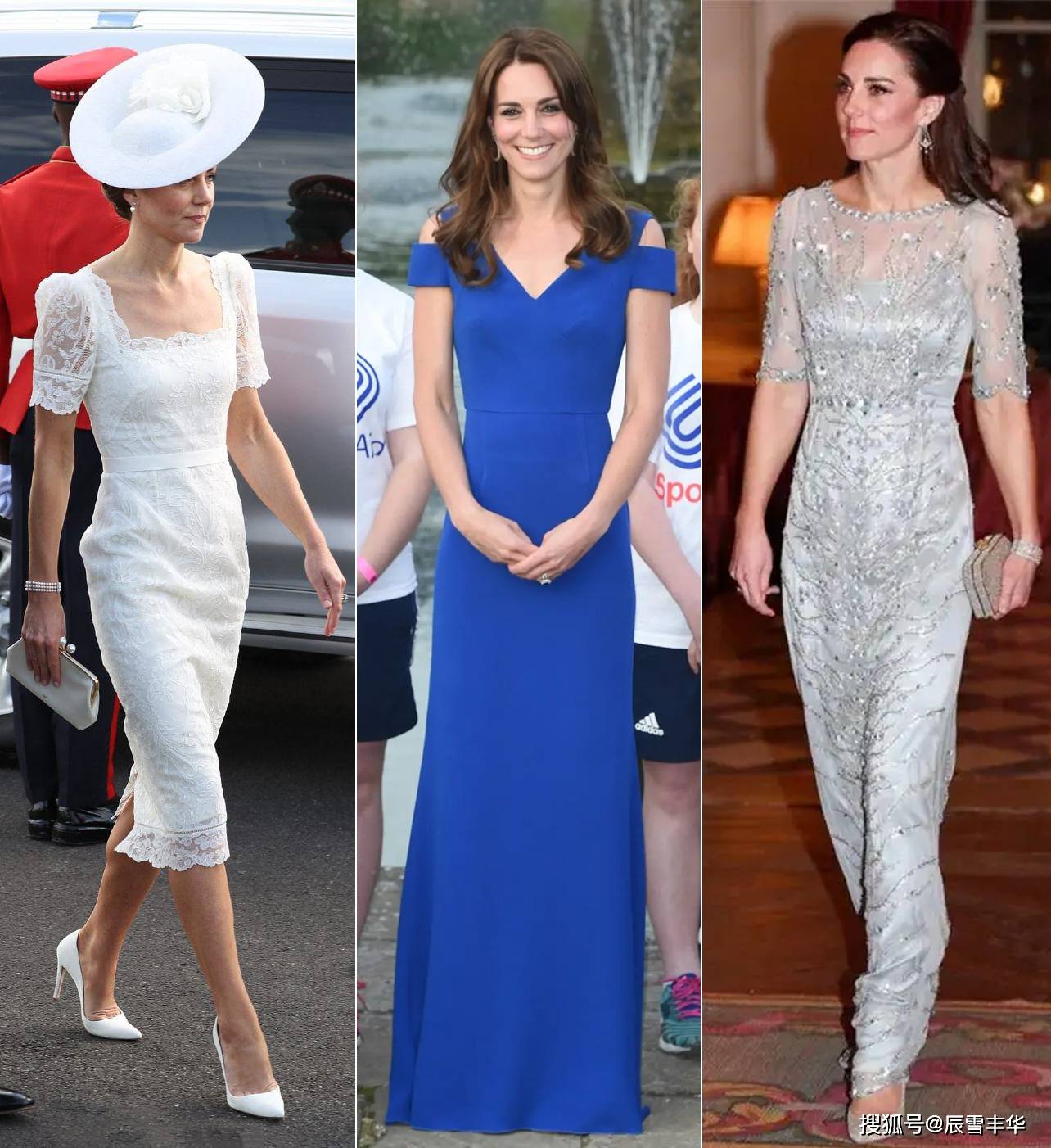 身材 凯特王妃穿白色“蕾丝裙”真好看，减龄且不失高级感，很有品味