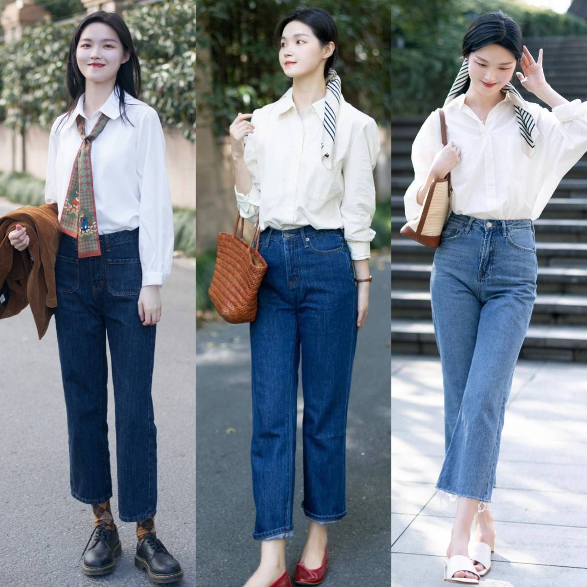 原创牛仔裤怎么穿出法式风格记住这3个搭配要领