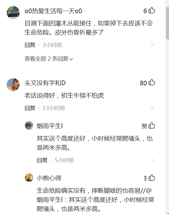 三天不打上房揭瓦!有人拍下俩娃穿轮滑鞋爬墙头,路人惊出一身冷汗