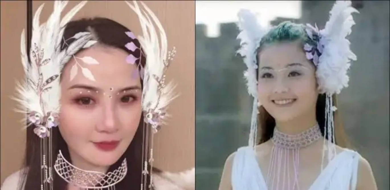 发型|同样头插羽毛，蔡卓妍灵动、周迅美成经典，杨幂“晴雯”太辣眼！