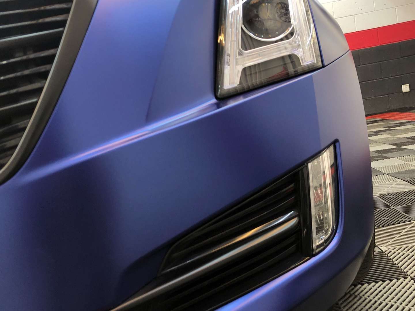 韵味十足凯迪拉克电光金属深海蓝改色膜skto