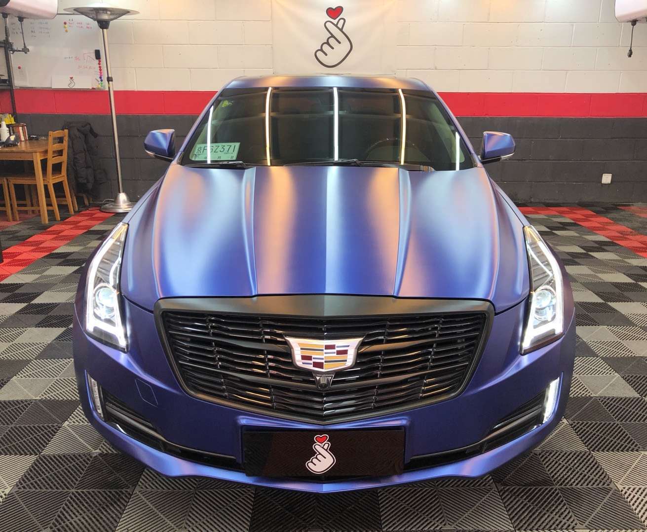 韵味十足凯迪拉克电光金属深海蓝改色膜skto