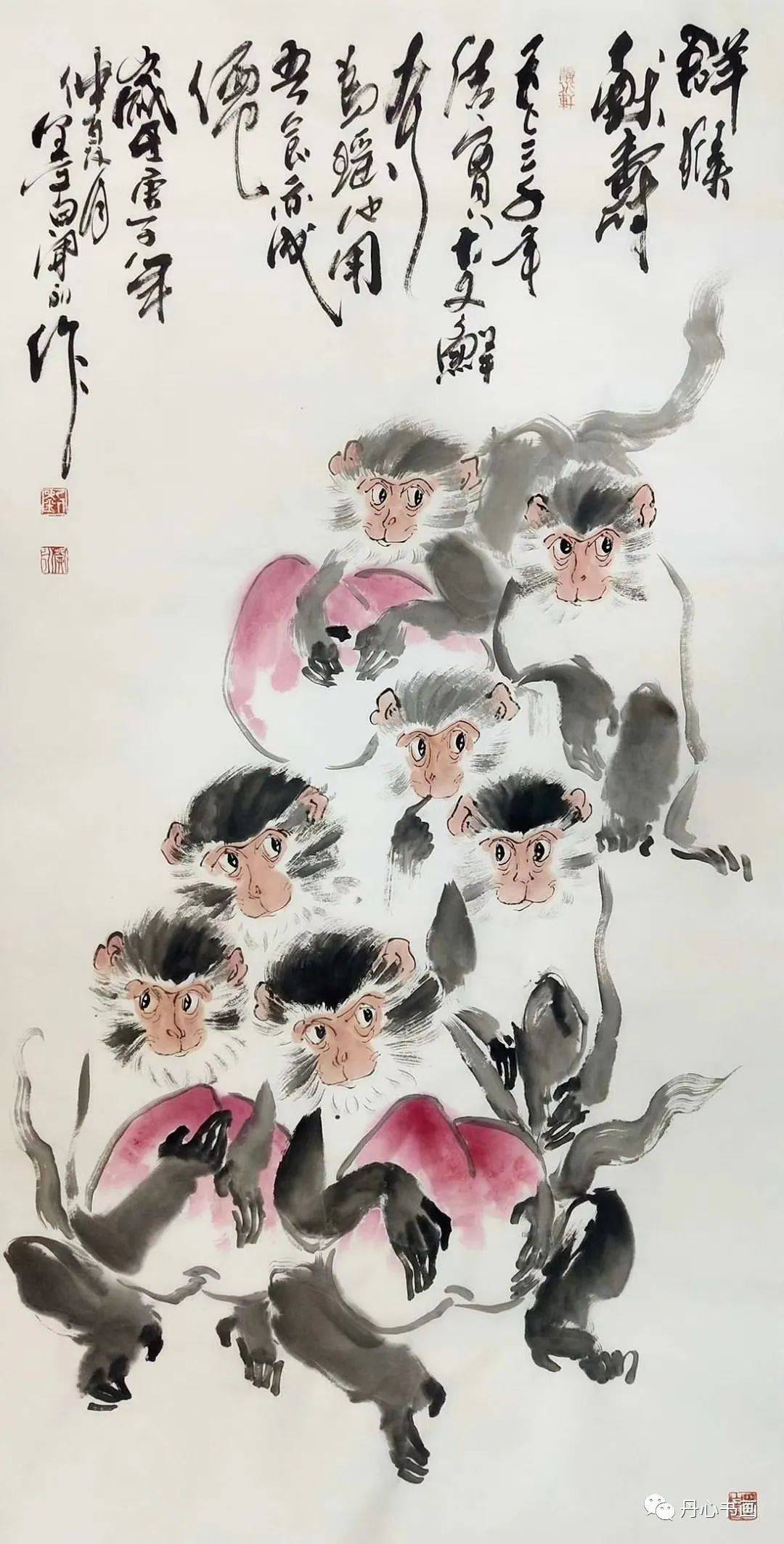 生动活泼,妙趣横生|画家刘开永猴画艺术_灵猴_中国_国画
