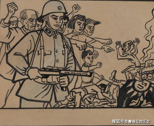 蒋光头是美帝狗50年代漫画大家廖冰兄的反蒋作品