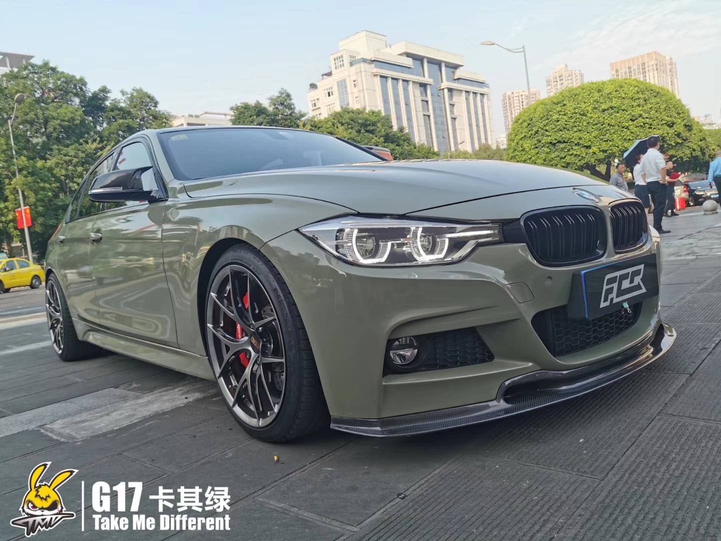 宝马3系tmd潮牌改色膜卡其绿_卡其