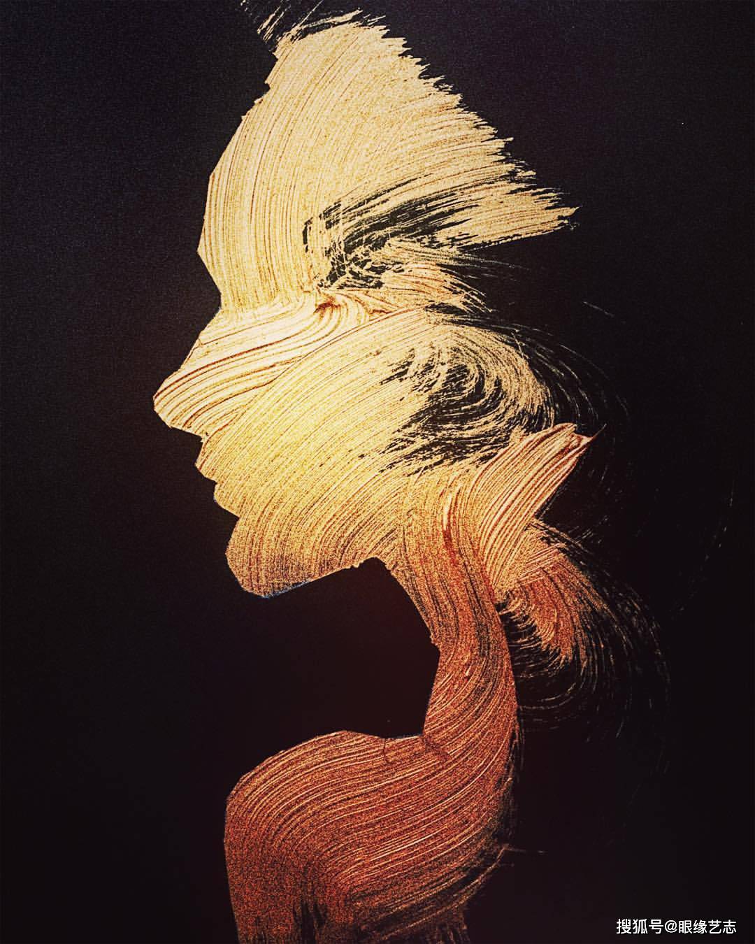 原创被刀刷扫过的容颜抽象艺术家elenagual与她的女性肖像