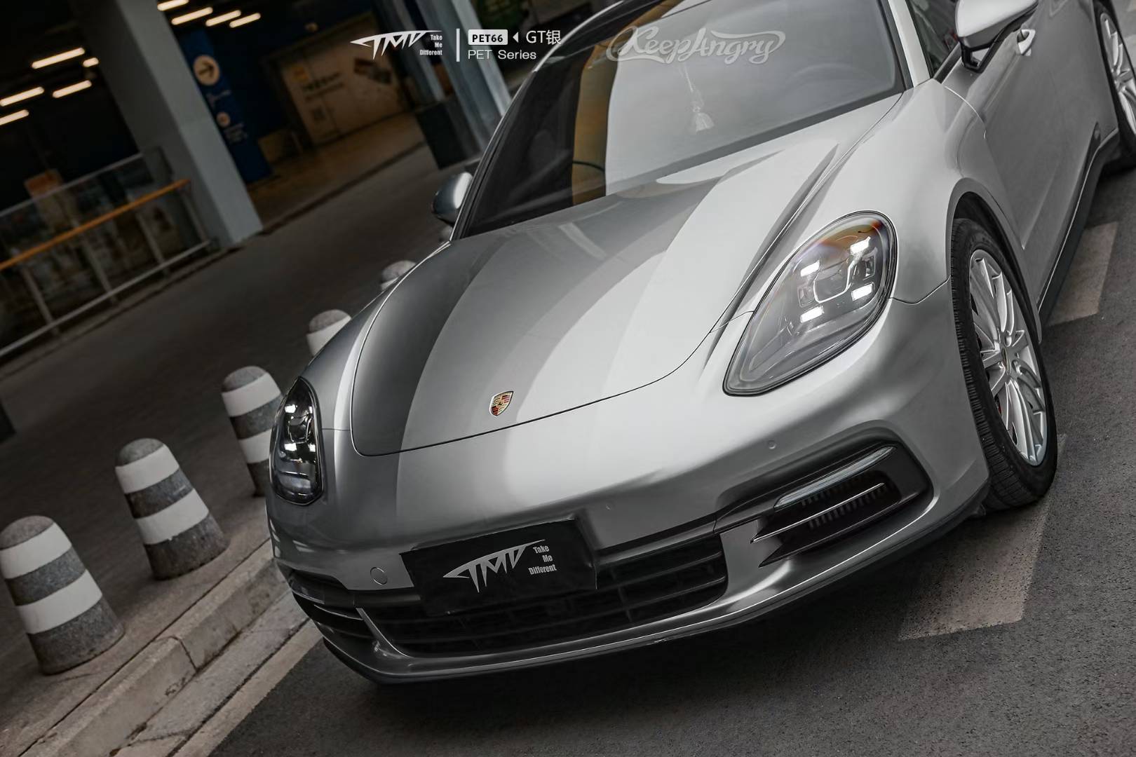 保时捷帕拉梅拉tmd潮牌改色膜gt银