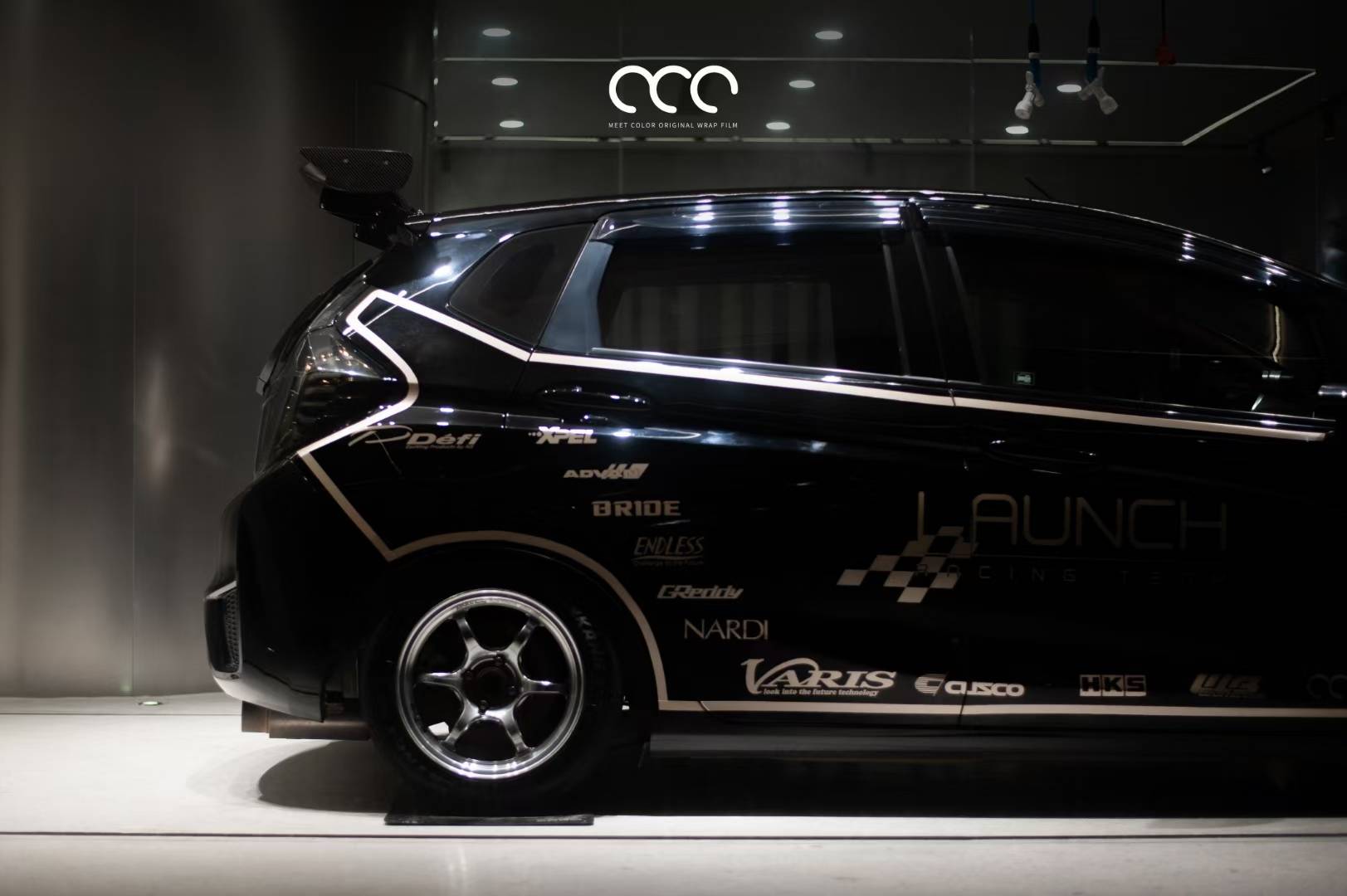 本田飞度漫彩改色膜赛车涂装定制