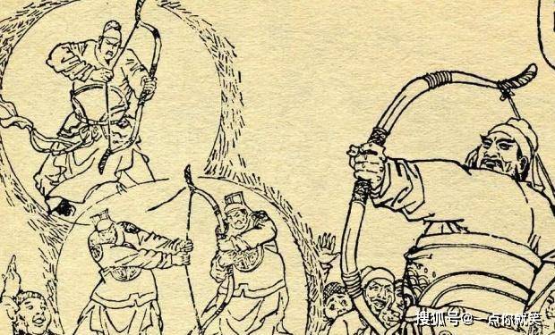 和李如圭等人到长安给杨素送寿礼,在街头碰到了正在卖硬弓的雄阔海