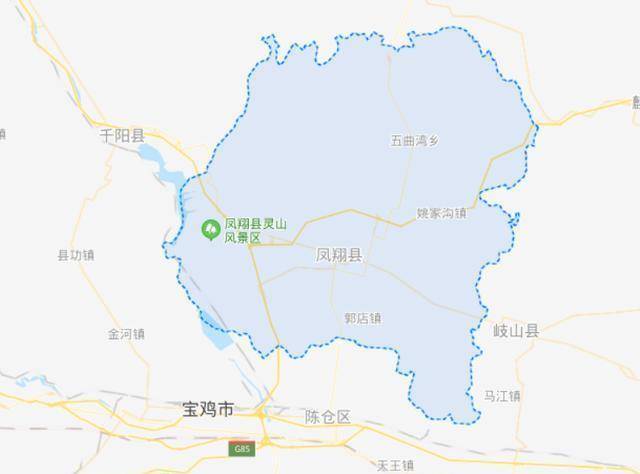 凤翔县详细地图图片