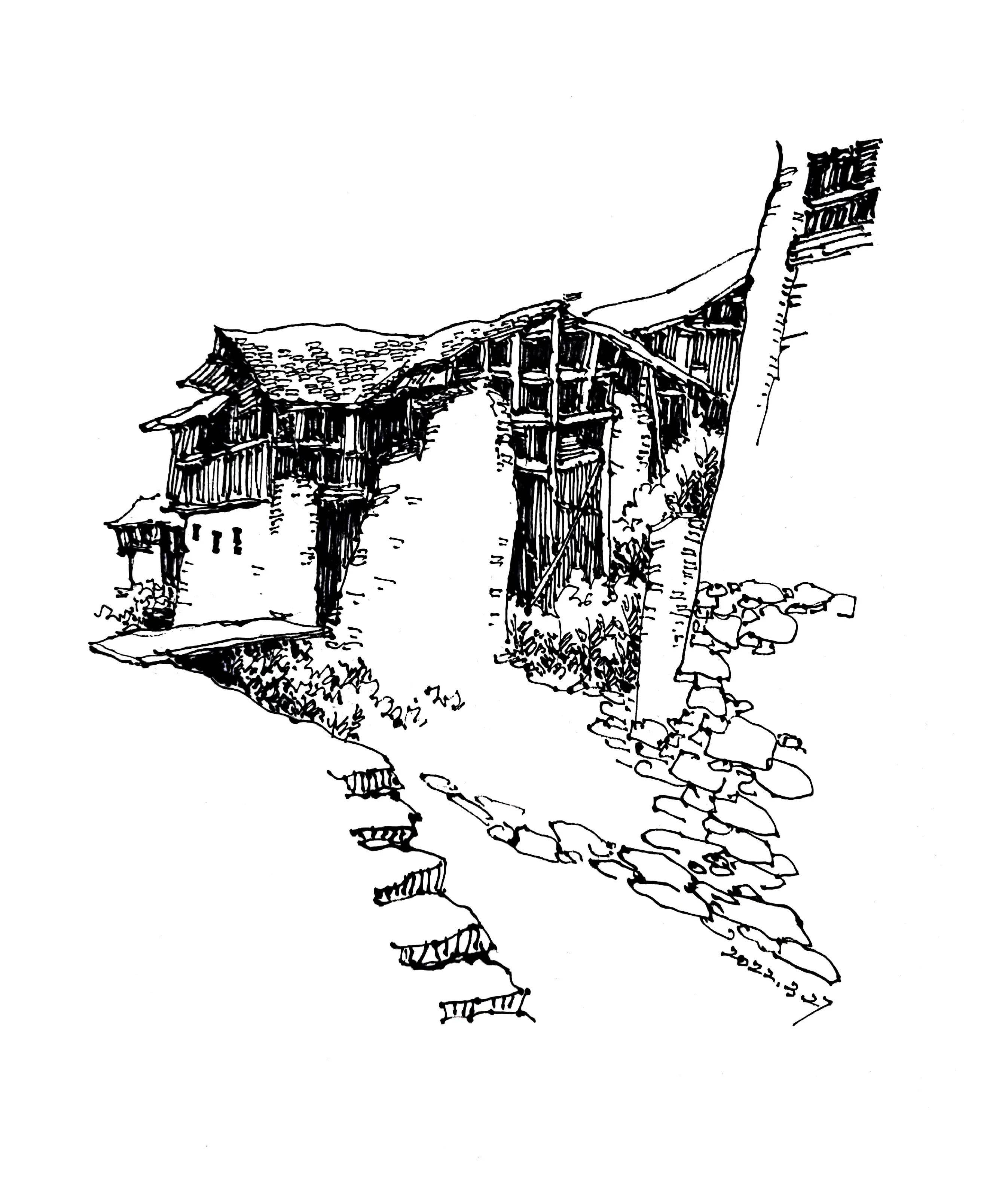 老房子作者:李小伊类别:钢笔速写作品:大爷作者:吴志勇类别:钢笔画