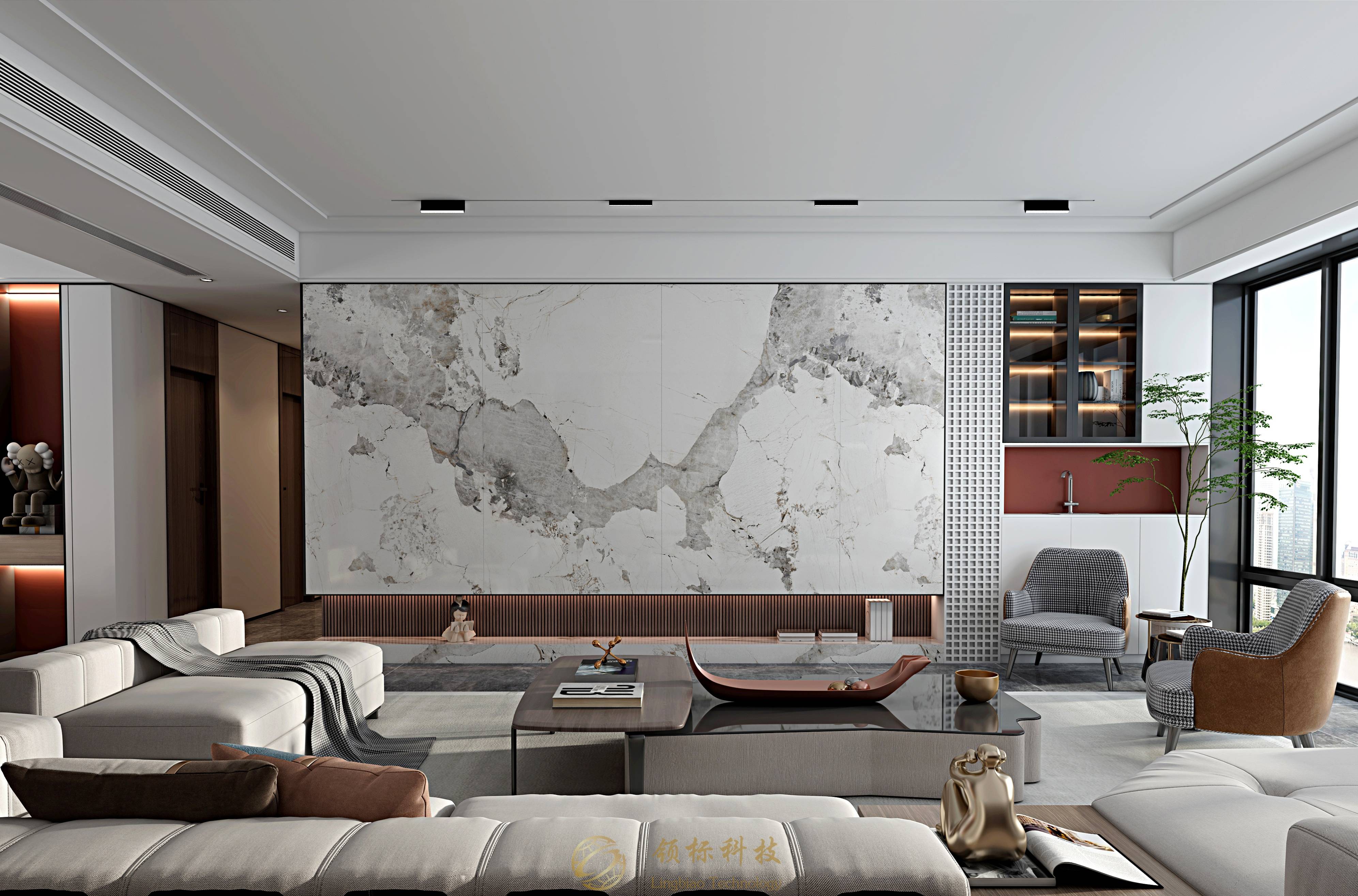 2022年流行的极简风格,这几款岩板背景墙唯美又特别