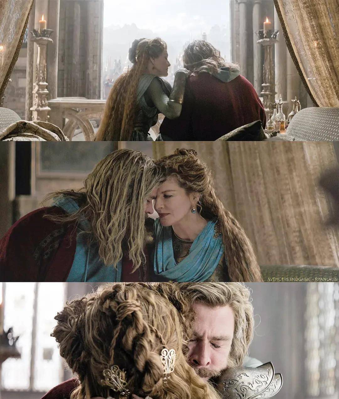 听完母亲的话,索尔释怀了,并在这条时间线里重新举起了雷神之锤,证明