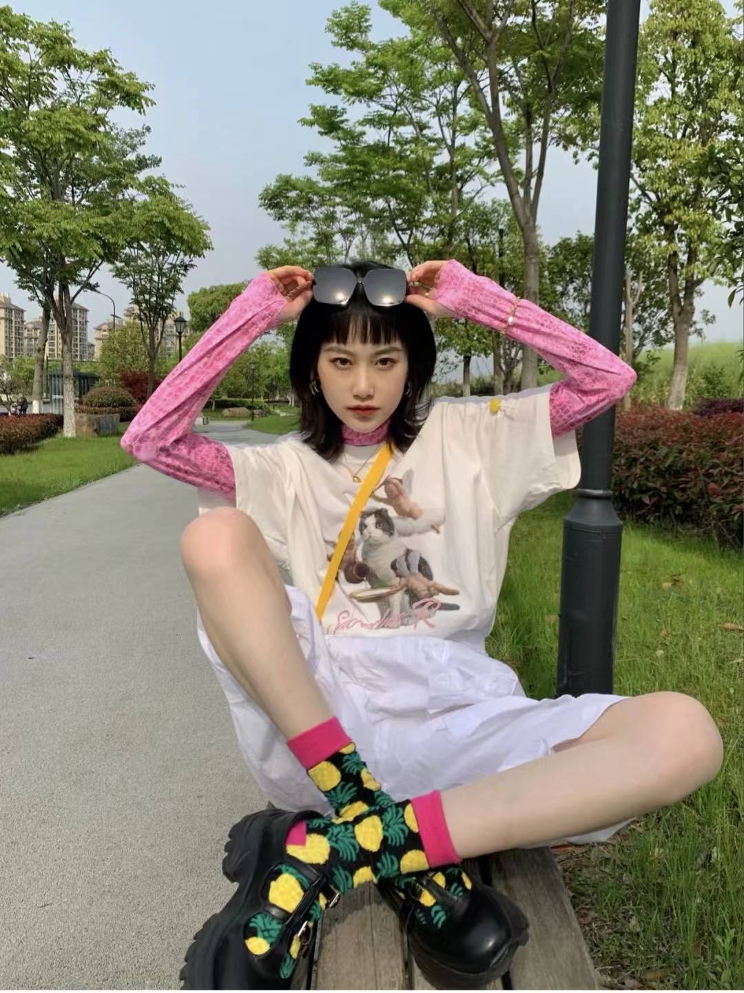 原创t恤叠穿衣服搭配图片t恤怎么叠穿好看