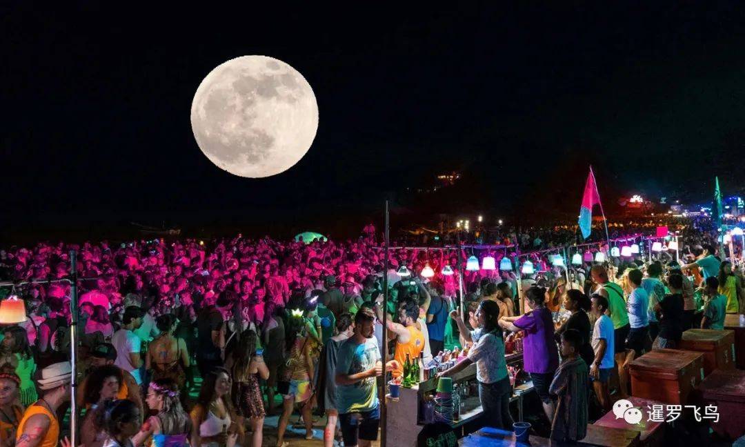 泰国帕岸岛满月派对满血复活，泼水节逾万人上岛狂欢，几乎不戴口罩
