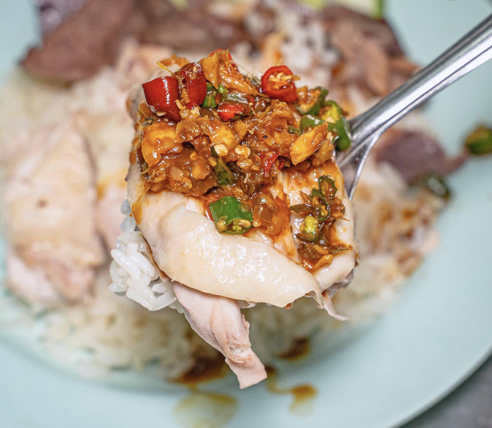 泰国美食正宗泰国鸡油饭