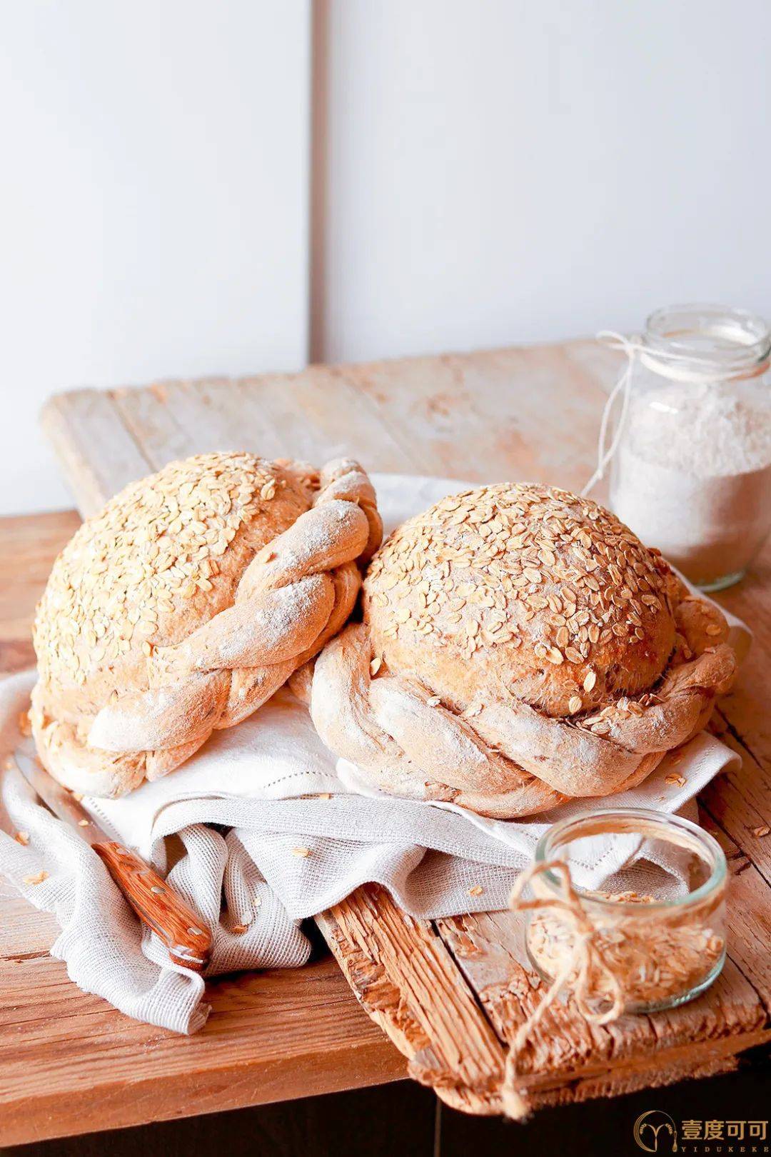 全新造型亚麻籽燕麦全麦面包制作