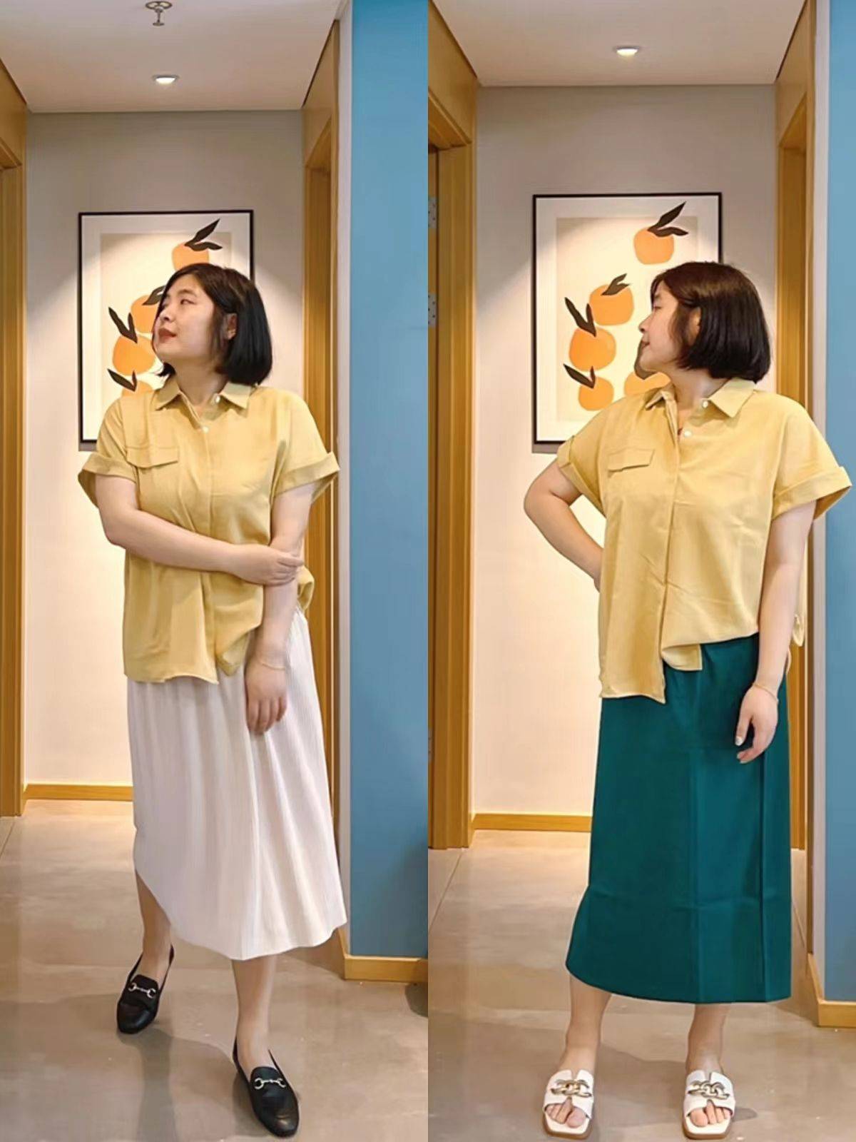 从上面能够看到,身材微胖的女生只要会打扮,同样能够穿出优