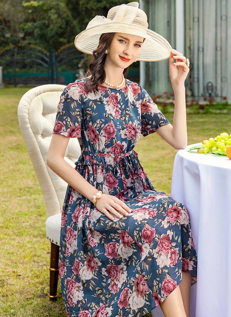 中年女人必买的真丝连衣裙整整20件