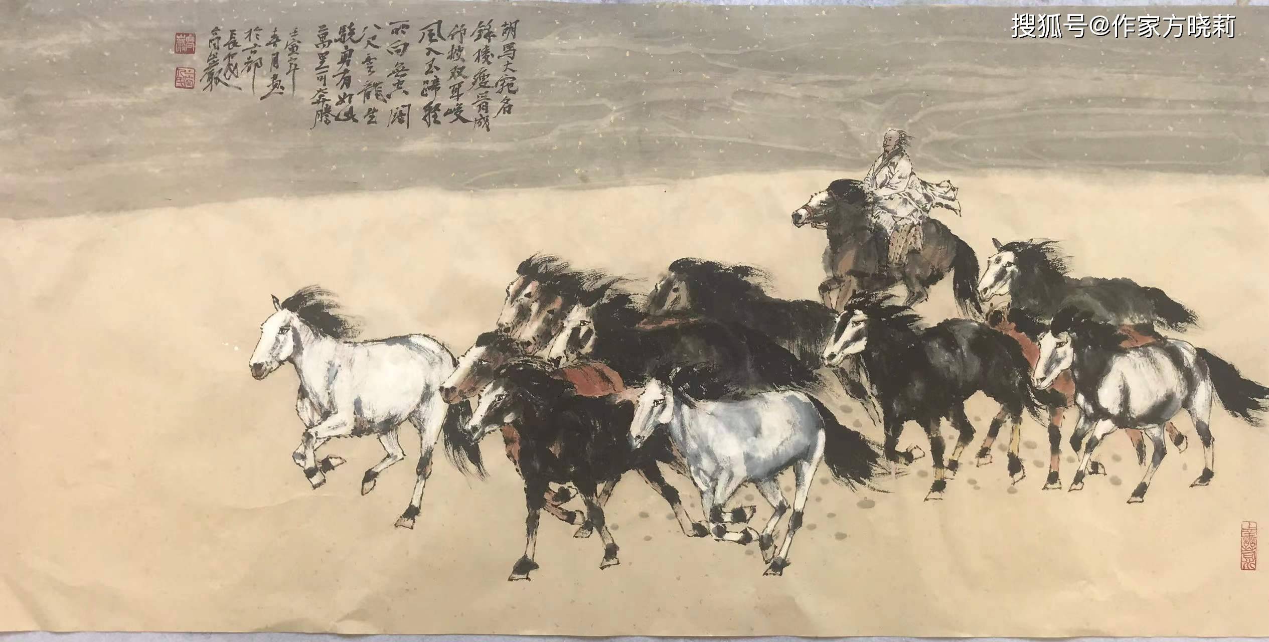 原创以梦为马戍边塞画笔从戎军马魂边塞军马画家高岩的戎塞情结