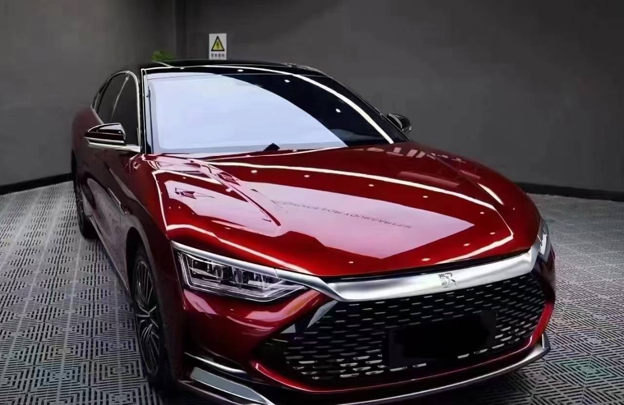 比亚迪汉skto改色膜pet液态龙血红_原厂_颜色_液态