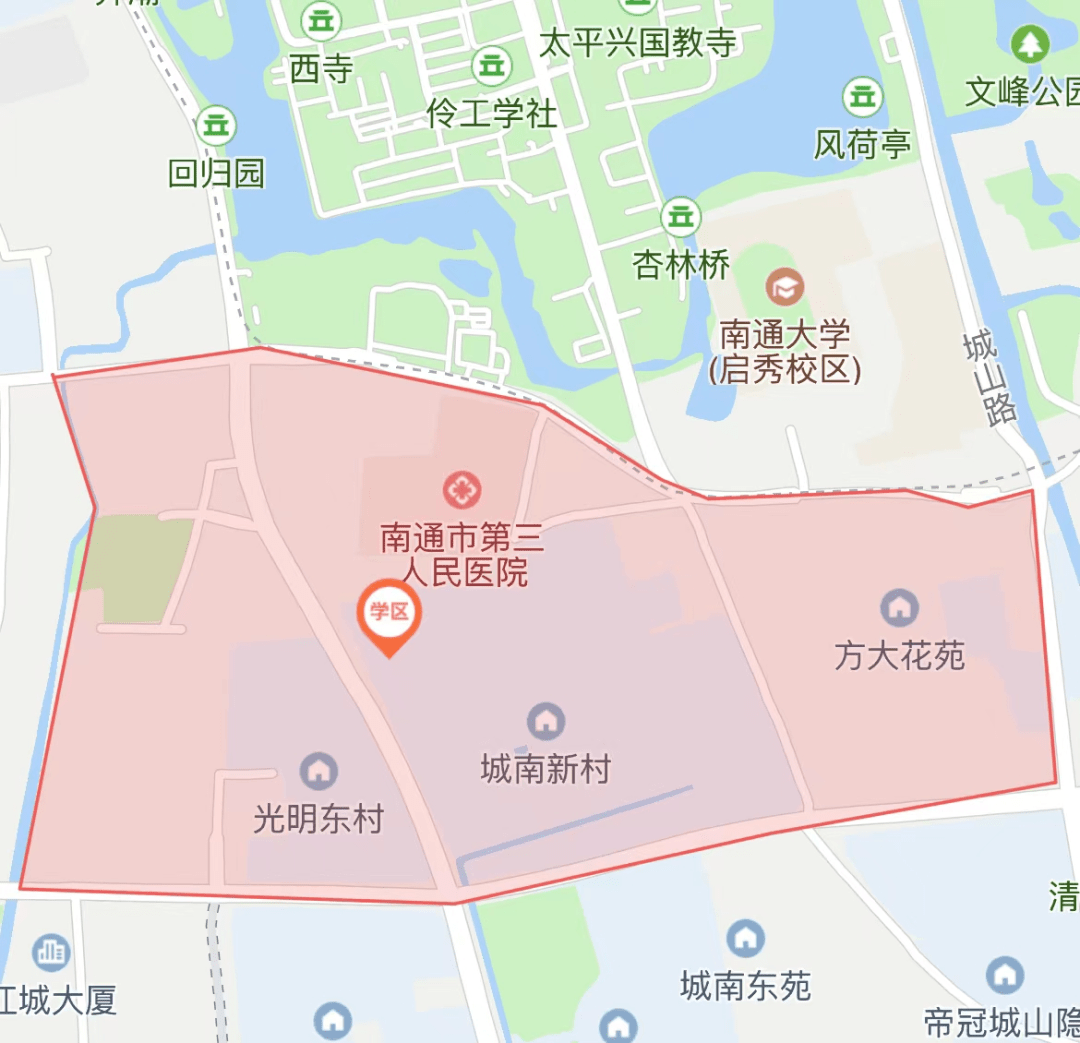 图解2022年崇川区小学施教区公布