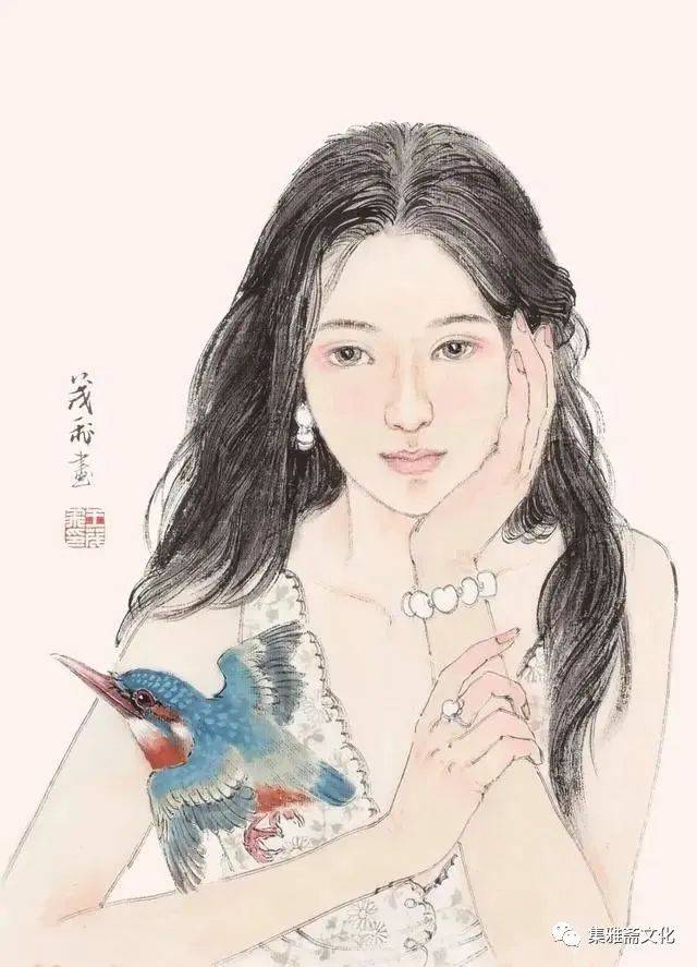 曼妙清芳,形神兼备——王茂飞写意人物画赏析_女性_作品_画展