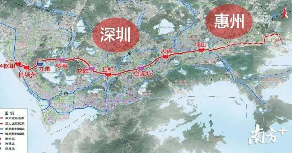 其中3條與惠州鏈接;惠州市發改委提出:深惠,深大城軌或將延至稔平半島