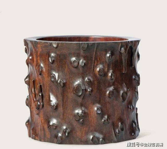絶品 明代 筆筒 海南黄花梨 絶品 中国 本物保証 紫檀（济南邮局