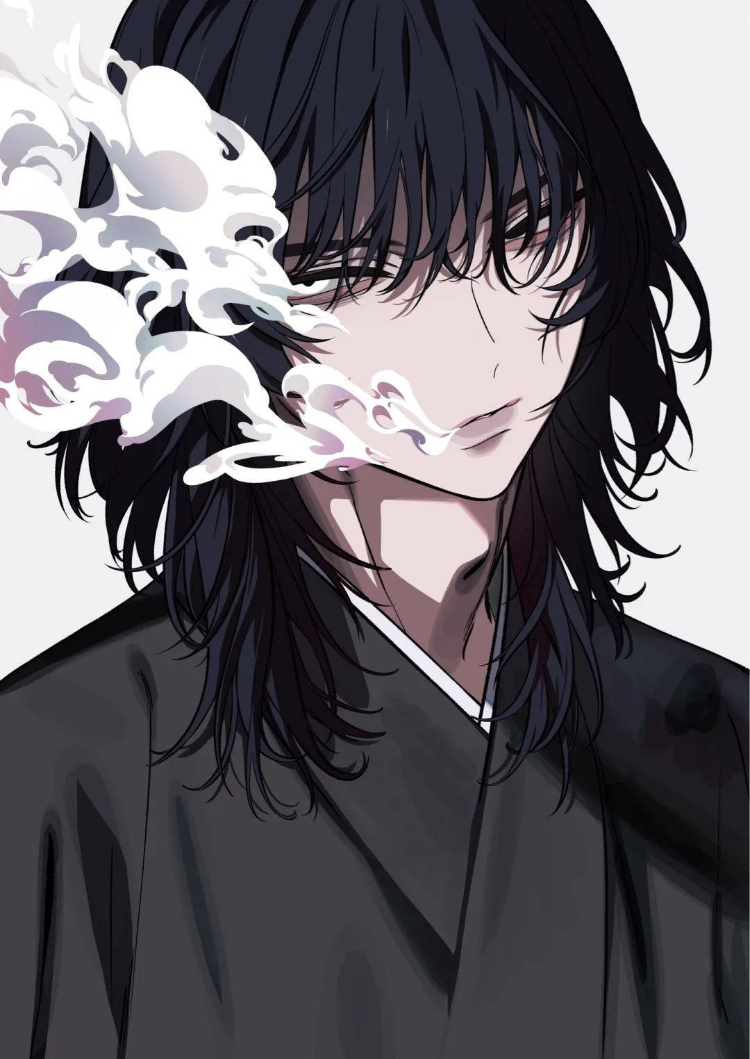 很独特的酷系风格人物插画平涂的风格线条大胆不失张力