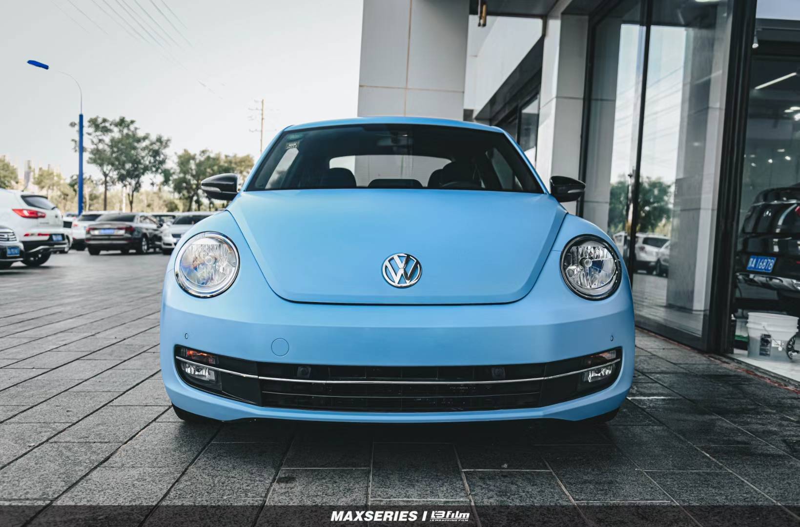 大众甲壳虫lbfilm改色膜消光北卡蓝