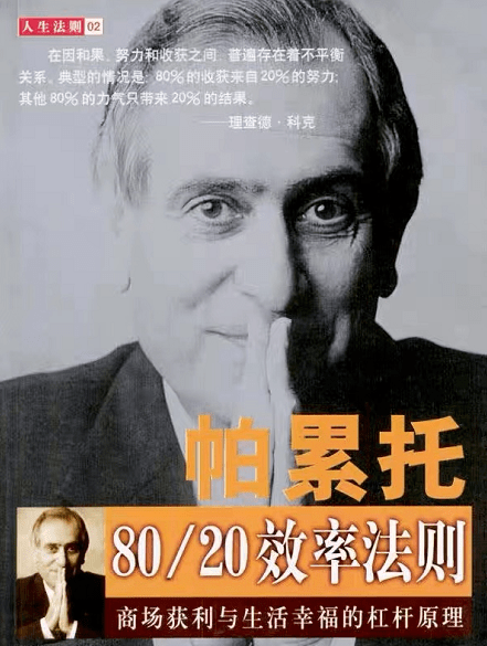 1897年,意大利经济学家帕累托 (pareto) 发现了80/20法则,即世界上80%