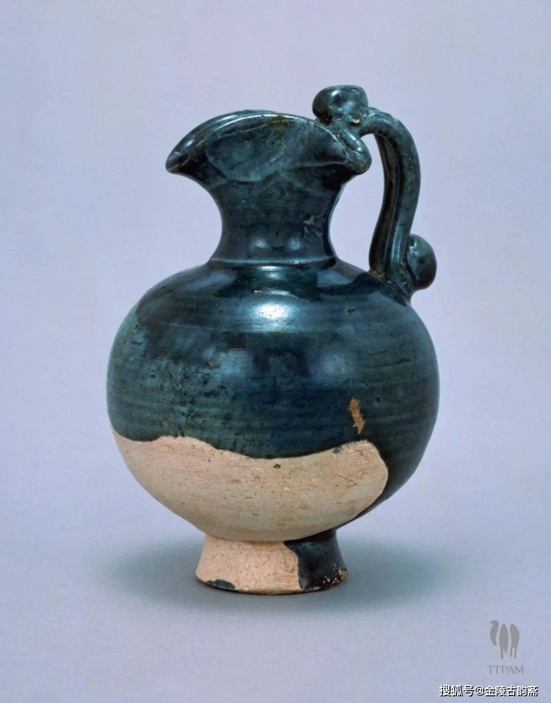 中国　唐代　藍釉俑　猫　珍品　I40-3 19c1b2df0f204827a19f6aa1d8da2a