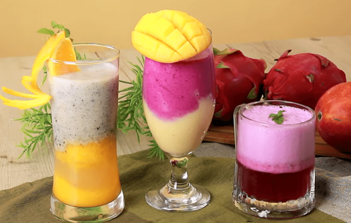 原创颜值爆表3杯火龙果调饮亲子版渐层果汁大人味奶油啤酒一次学