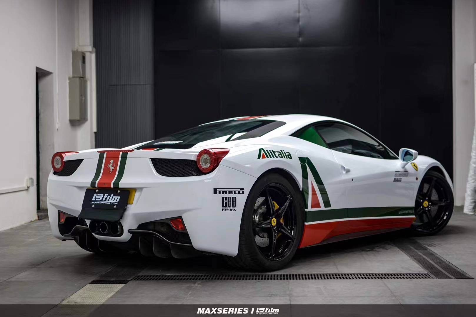 法拉利458lbfilm改色膜超亮阿尔卑斯白