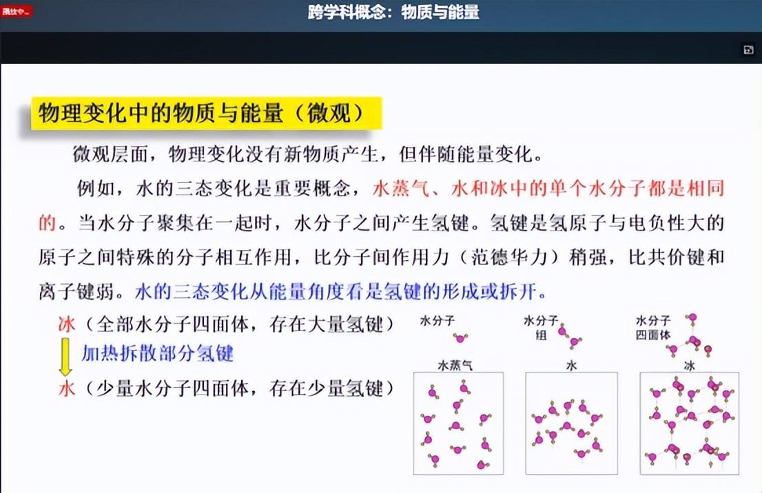 課程中的跨學科概念:物質與能量這個內容方面有了更清楚地認知和理解