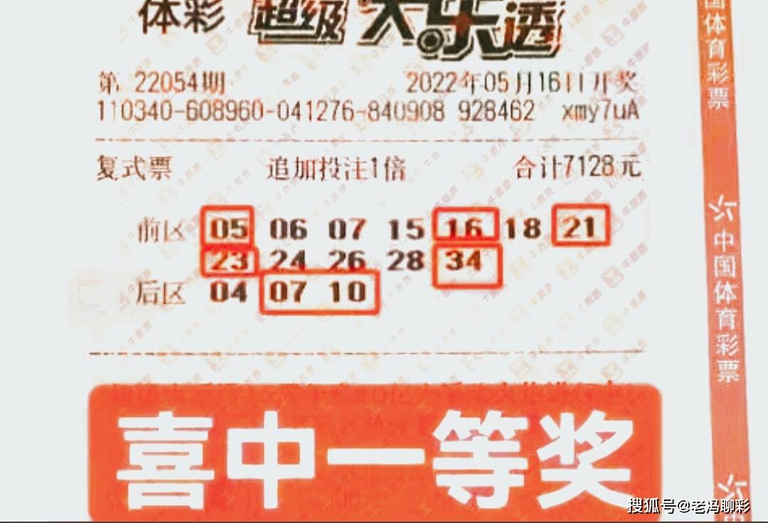 大乐透054期中奖彩票曝光,浙江台州彩民喜中1217万大奖_一等奖_省份