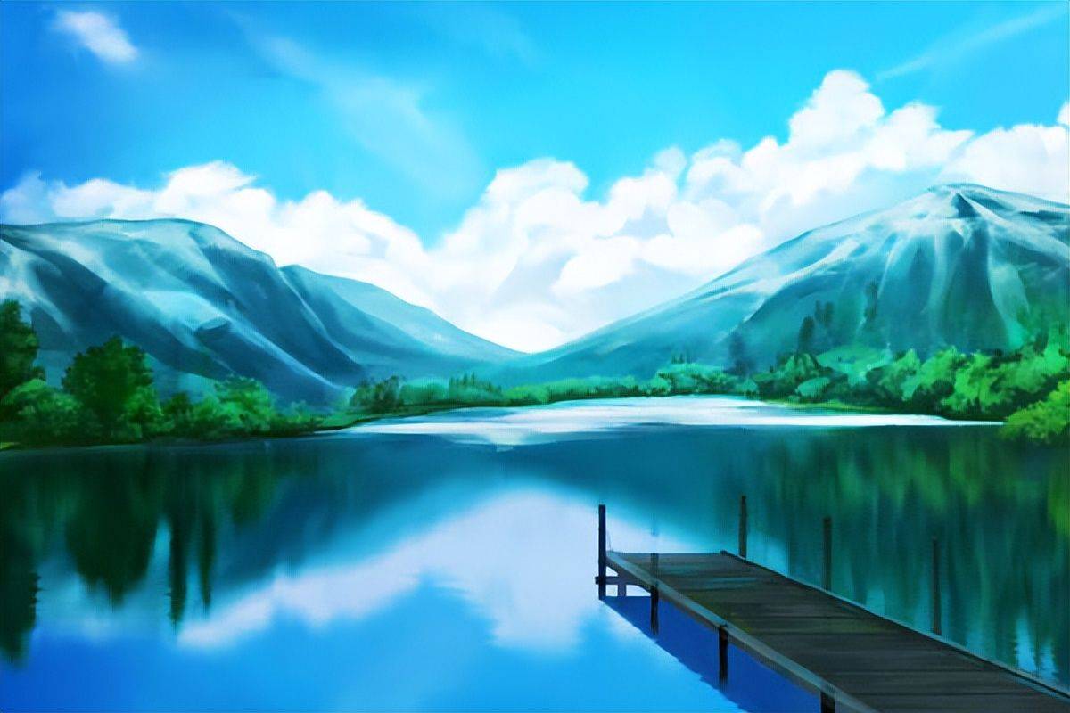 怎么画湖泊教你动漫湖面的画法技巧