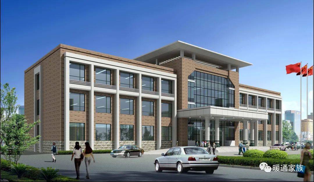 除了小型办公建筑可采用直接蒸发式空调系统外,目前国内大,中型办公