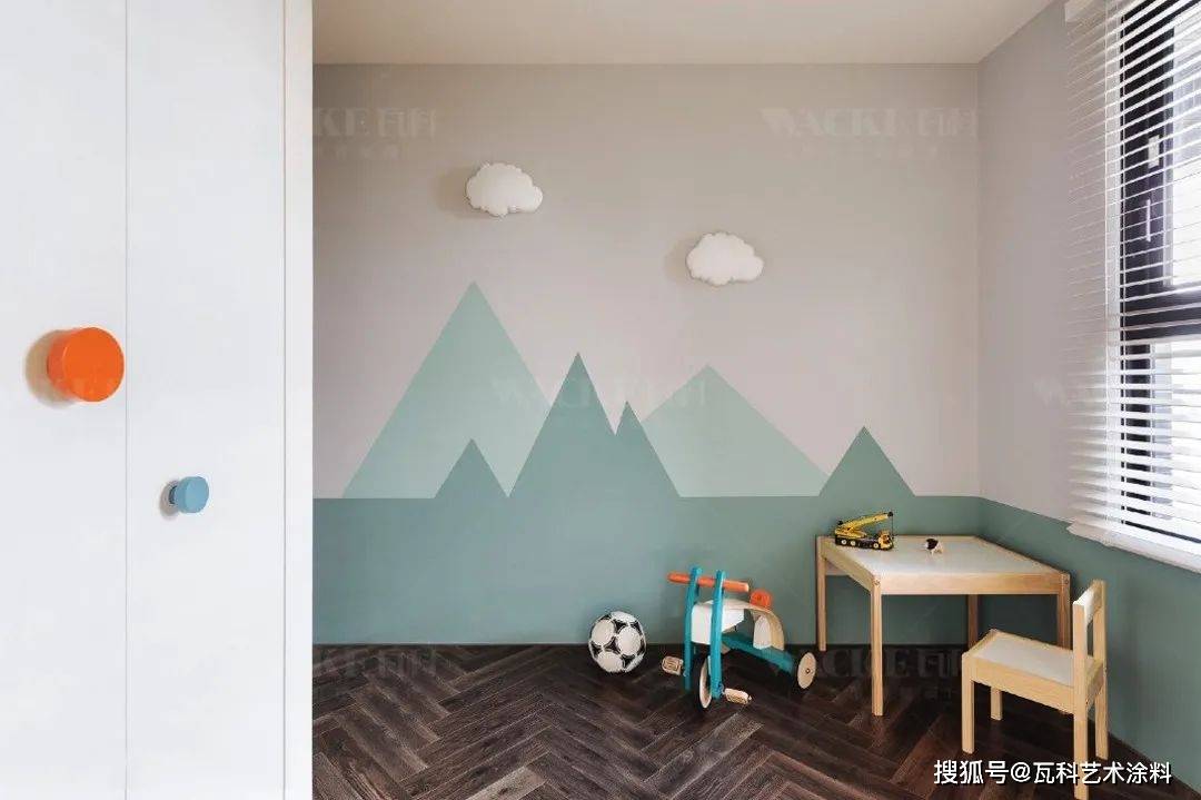 瓦科艺术涂料:不同年龄段的儿童房用色讲究_色彩_孩子_空间