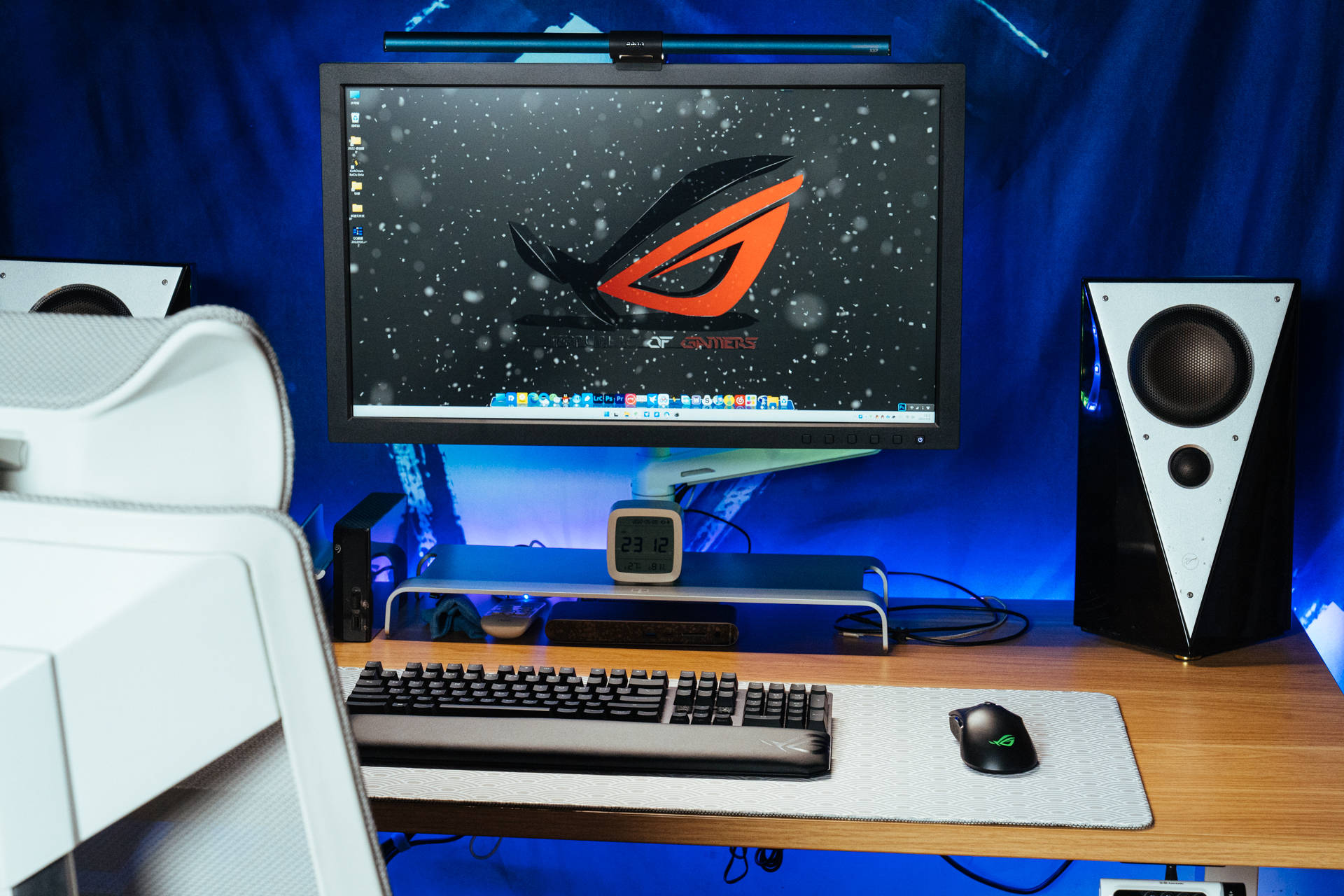 原创rog玩家国度的信仰竞技游戏无线装备rog游侠nx三模机械键盘