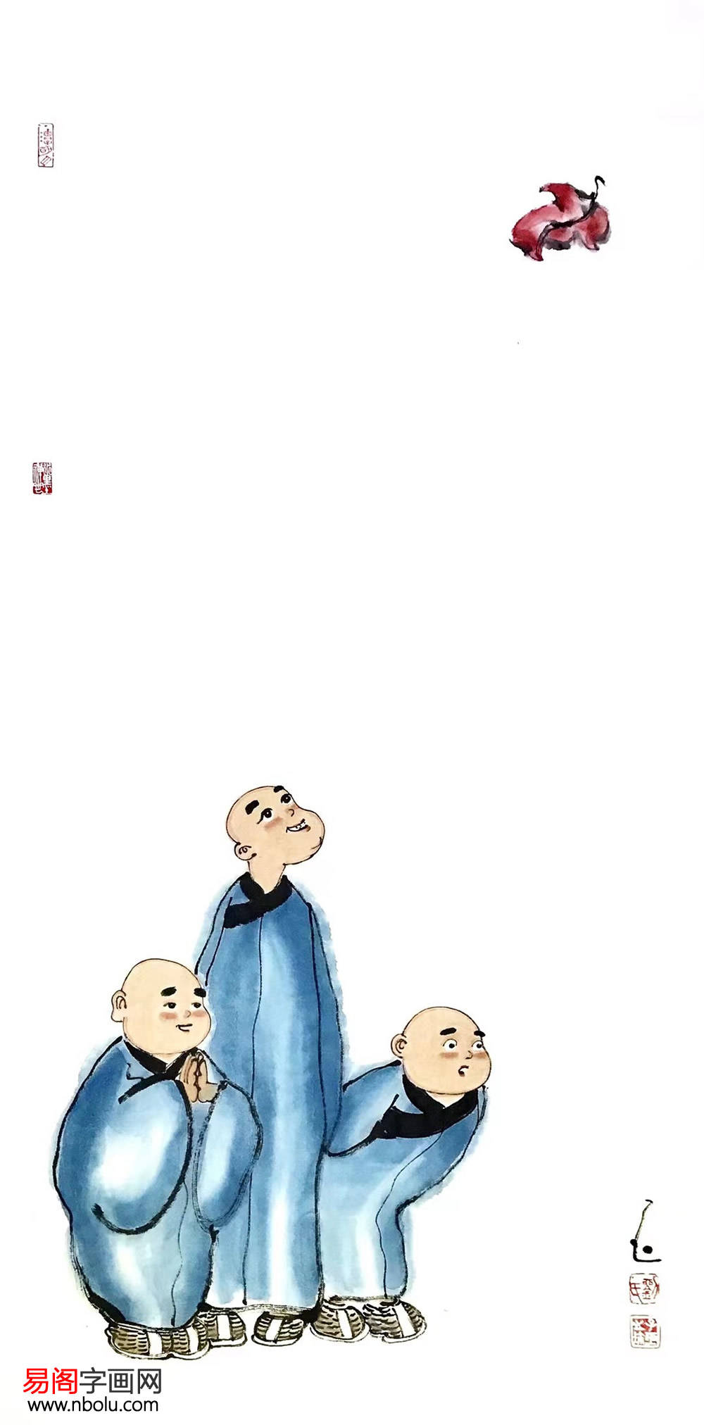 刘子玉禅意人物画:朴素稚拙,脱俗传神_笔墨_写意_作品