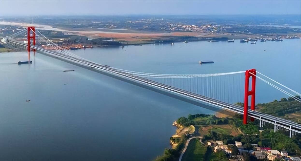 原创湖北这座长江大桥建设正酣双层设计是鄂东长江公路大桥复线桥