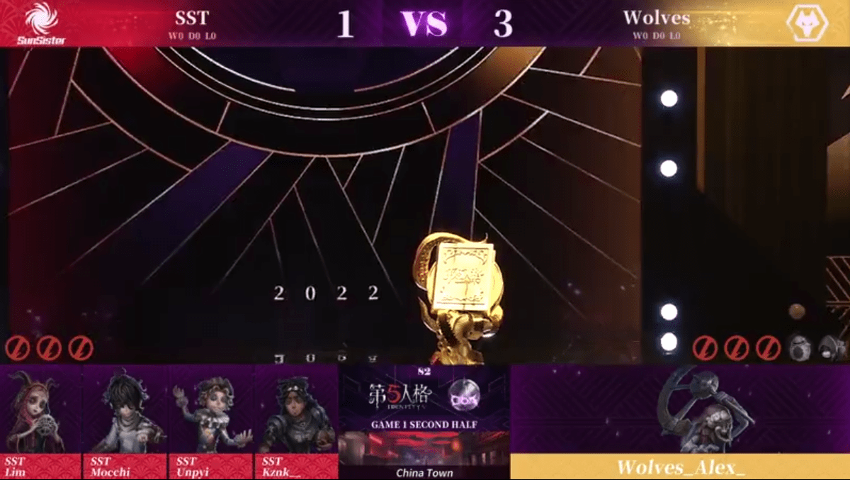 第五人格深淵的呼喚v全球總決賽 sst vs wolves 第一局_前鋒_密碼機_