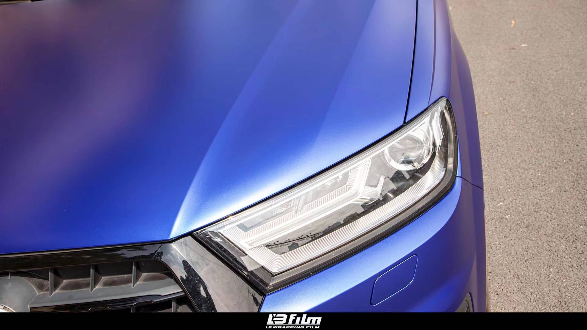 奥迪q7-lbfilm改色膜电光深海蓝_搜狐汽车_搜狐网